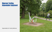 Open-Air Exercise Equipment, Official Standard, Iron & Wood Frame, Community Fitness Path, Full Body Training