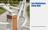Open-Air Exercise Equipment, Official Standard, Iron & Wood Frame, Community Fitness Path, Full Body Training