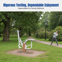 Open-Air Exercise Equipment, Official Standard, Iron & Wood Frame, Community Fitness Path, Full Body Training