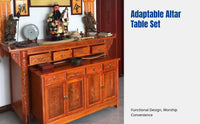 Hardwood Altar Table, Buddhist Offering Table, Chinese Style, Home or Temple