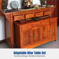 Hardwood Altar Table, Buddhist Offering Table, Chinese Style, Home or Temple