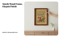 Chinese Cultural Heritage New Year Painting, Weifang Design, Sturdy Wood Frame, Auspicious Blessings, Home Wall Art
