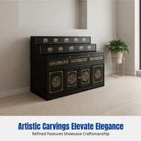 Hardwood Multitier Altar Table, Home Buddhist Shrine, Modern Chinese Cabinet