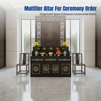 Hardwood Multitier Altar Table, Home Buddhist Shrine, Modern Chinese Cabinet