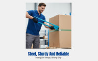 Manual Strapping Tool, PET Steel Band Tensioner, Sealer, Compatible with 13-19mm, Durable Steel Construction