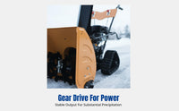 Winter Blower, Full Gear Drive, 14HP Engine, Push Type, Multi-Function, Property Maintenance