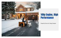 Winter Blower, Full Gear Drive, 14HP Engine, Push Type, Multi-Function, Property Maintenance