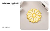 floral Silicone Heat Resistant Mat, Table Placemat, Pot Holder, drink pad, Bowl Pad, Non-Slip, High Temperature Protection