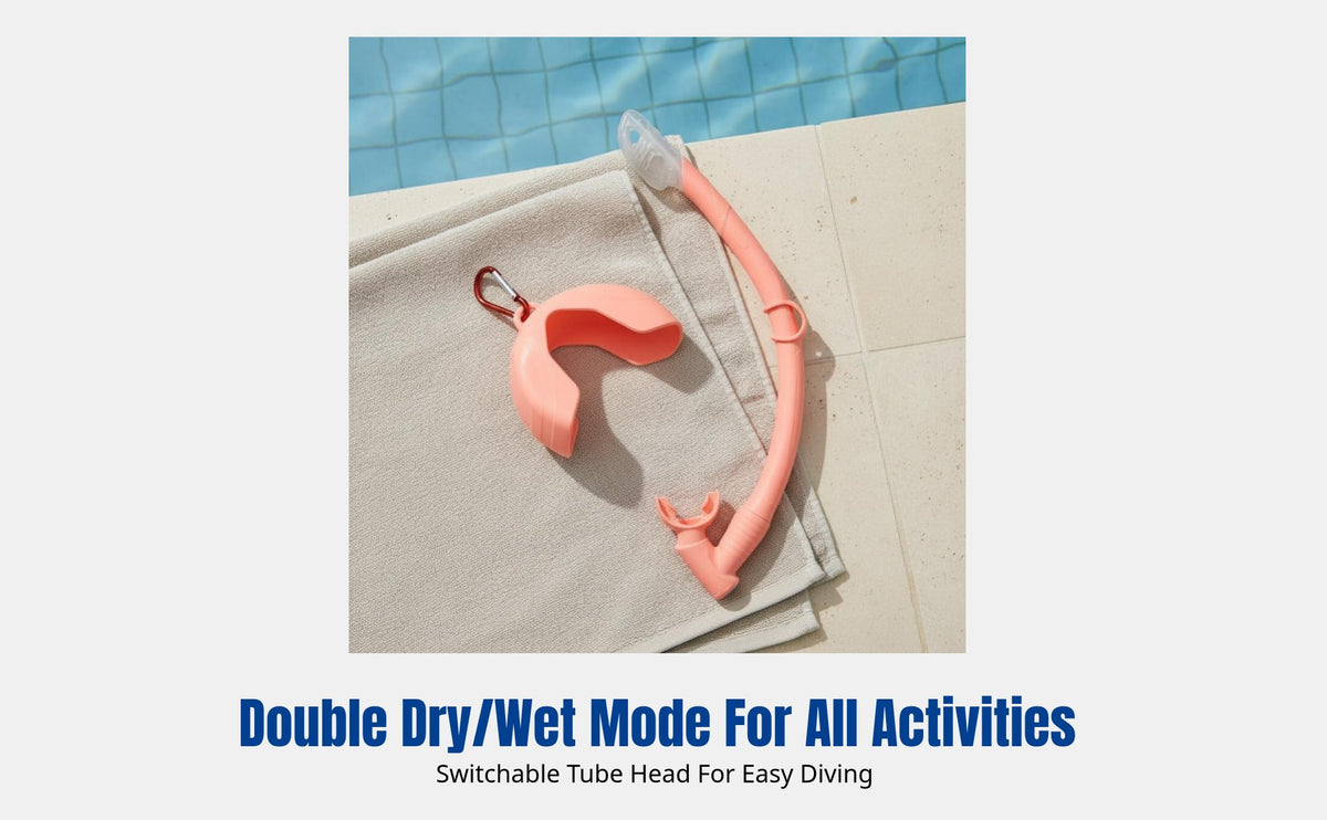 Full Silicone Breathing Tube, Wet & Dry Dual-Use, Foldable, Freediving, Multi-Color