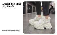 Height Increase athletic shoes, 14cm Thick Sole Dad Shoes, informal Autumn Winter elevated Shoes for Women