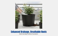Gallon Nursery Pot, Thickened Flower Pot, Breathable Black Planter for Orchids, Peonies, Dendrobium, Roses