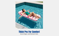 Heart Strawberry Inflatable Pool Float, Thick PVC, Breathable Holes, Summer Lounger, Beach Fun