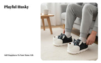 Men's Winter Cartoon house shoes, Plush Thick Sole, Indoor Home Warm rear Heel Shoes