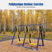 Outdoor Fitness Equipment, Community Park Exercise Trail Set, Stainless Steel, Senior, Public Square, Multi-Function Combo