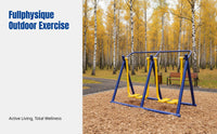 Outdoor Fitness Equipment, Community Park Exercise Trail Set, Stainless Steel, Senior, Public Square, Multi-Function Combo