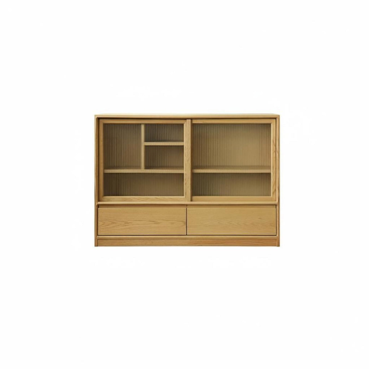 Nordic Hardwood Sideboard, Minimalist Buffet Cabinet, Multi-Functional Storage, Wall-Mounted for Living Room