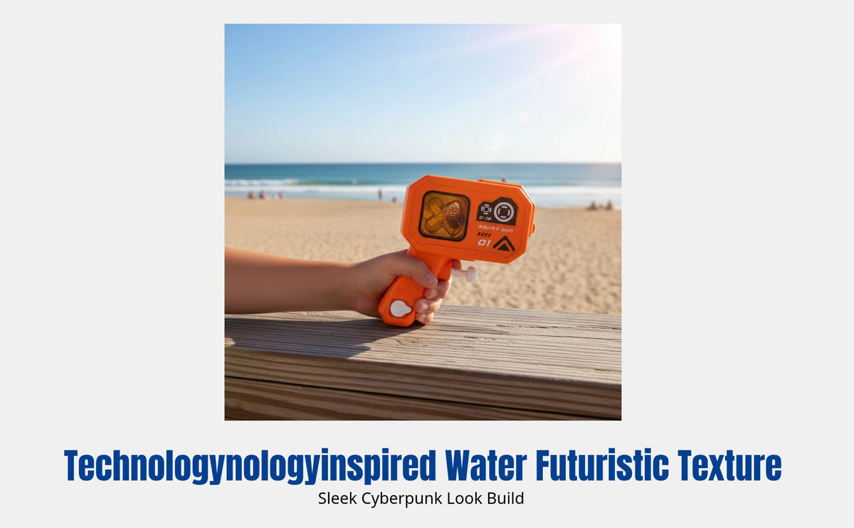Cyberpunk Water Stylish Kids Toy, Summer Beach Pool, Futuristic Design