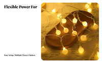 light-emitting diode milky sphere Fairy Lights, Battery Operated, Room, Party, Holiday Decoration