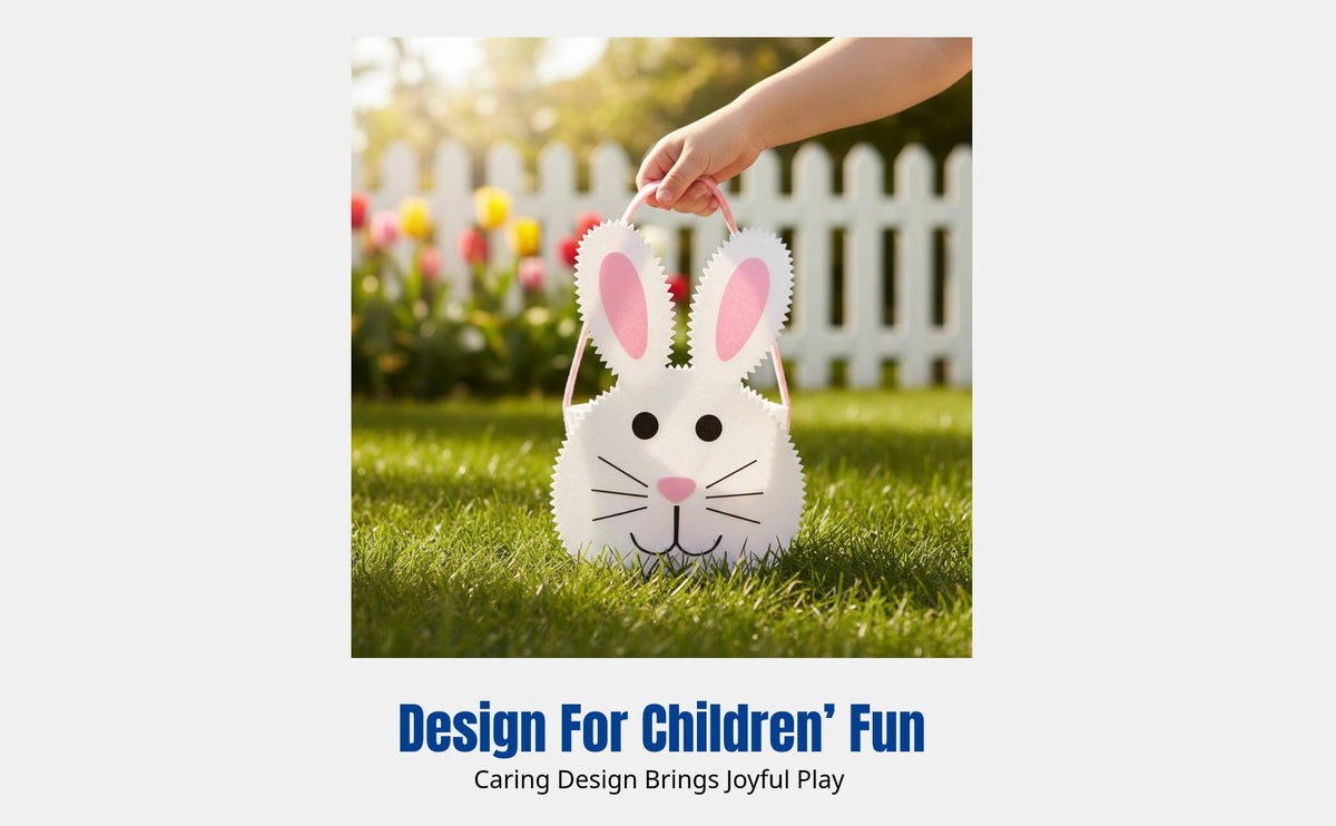 Easter Bunny Candy Basket, Fabric Gift Bag, Kids Non-woven, Seasonal Decor, Random Design