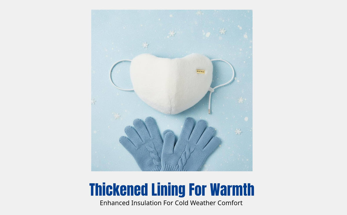 Faux Fur Warm Face Cover, Thickened Windproof, Winter Cycling & Skiing Outdoor Protection for Women