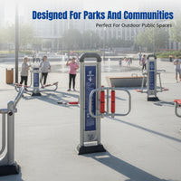 Outdoor Fitness Equipment for Community Recreation Areas, Stainless Steel, Multi-Functional, Elderly, Public Square