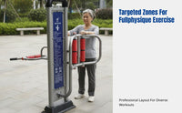 Outdoor Fitness Equipment for Community Recreation Areas, Stainless Steel, Multi-Functional, Elderly, Public Square