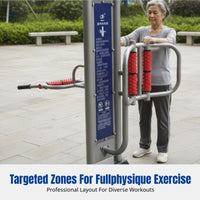 Outdoor Fitness Equipment for Community Recreation Areas, Stainless Steel, Multi-Functional, Elderly, Public Square