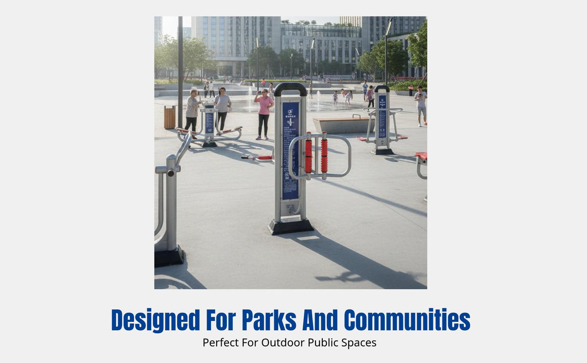 Outdoor Fitness Equipment for Community Recreation Areas, Stainless Steel, Multi-Functional, Elderly, Public Square