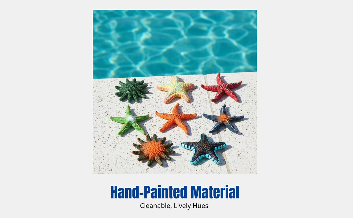 Soft Rubber Starfish Model, Realistic Pool Toy, Summer Swimming, Diving Training, Interactive Play for Kids