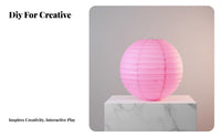 Children's Paper Lantern, Solid Color, DIY Handheld, Art Painting, Random