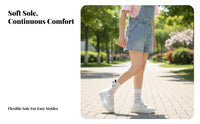 elevated cream athletic shoes, Soft Sole, adaptable 2025 New design, Two-design Wear, Cute Round front everyday Shoes for Girls