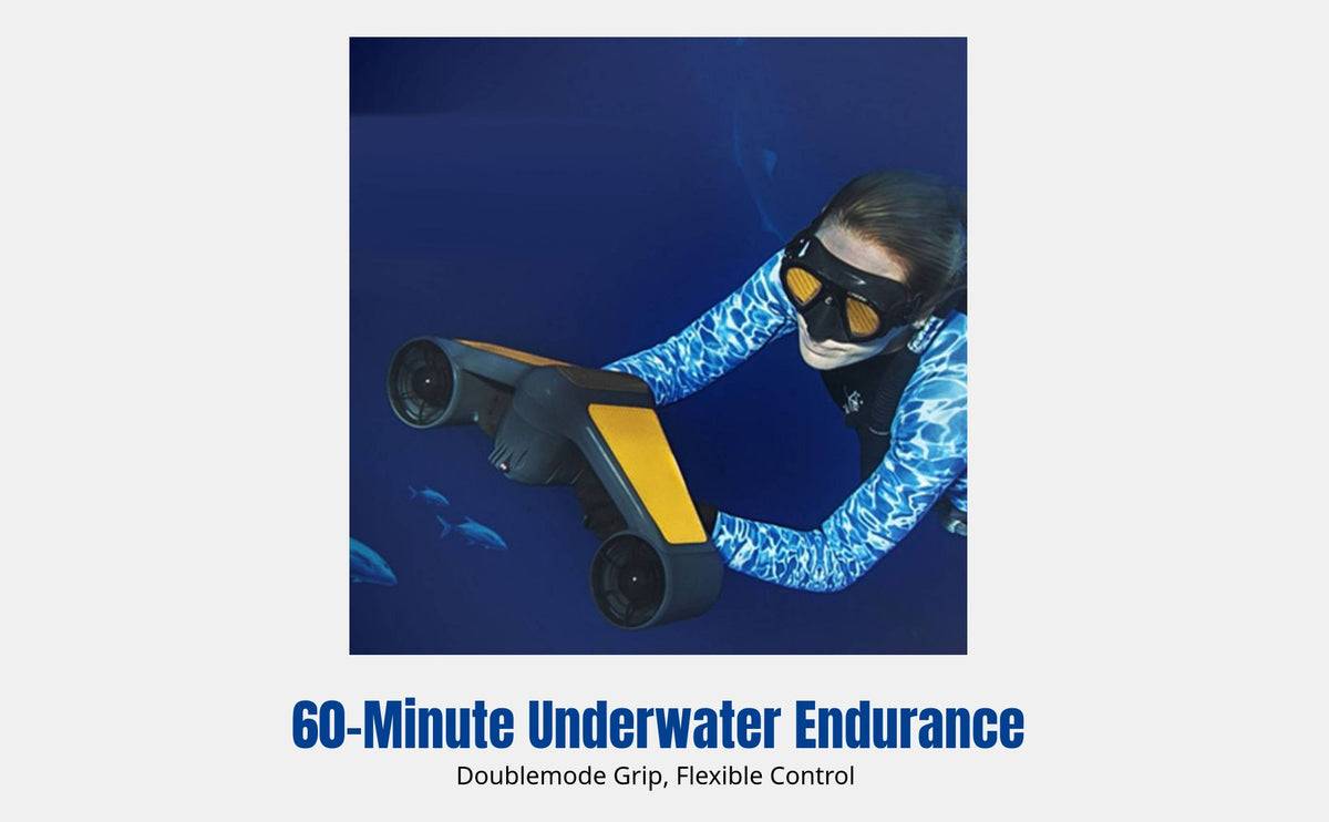 MarinePro Underwater Propulsion Device, Outdoor Swimming, Diving, Snorkeling, 50m Depth, 60min Battery