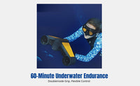 MarinePro Underwater Propulsion Device, Outdoor Swimming, Diving, Snorkeling, 50m Depth, 60min Battery