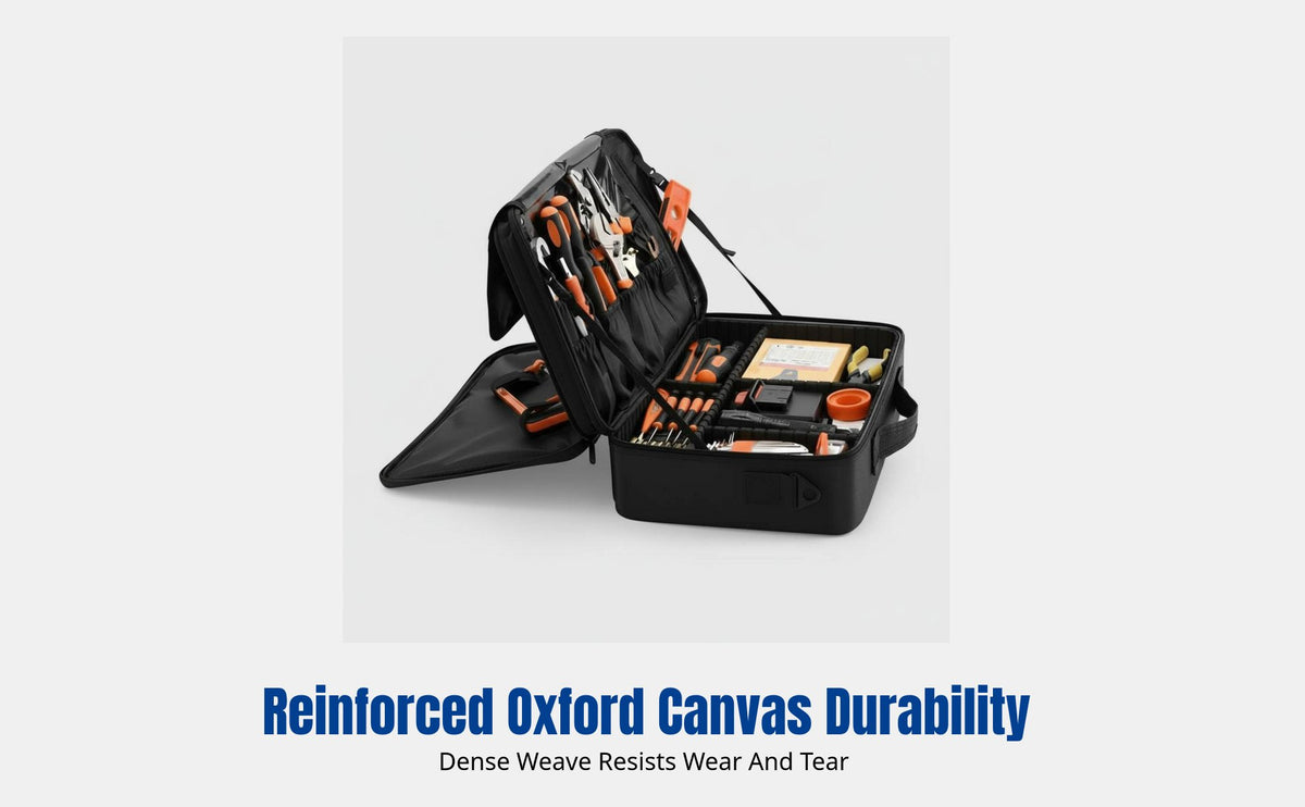 Oxford Tool Bag, Large Capacity, Thick Canvas, Portable Organizer for Electricians