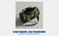 Canvas Tool Bag, Anti-Abrasion Round Organizer, Handheld Storage for Screwdrivers, Hammers, Hardware Tools