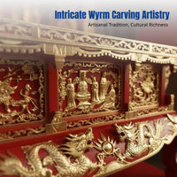 Altar Table, Solid Wood, Hand-Carved, Gilded, Temple, Ancestral Ceremony
