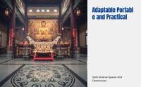 Altar Table, Solid Wood, Hand-Carved, Gilded, Temple, Ancestral Ceremony