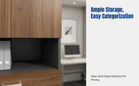 Wooden Filing Cabinet, Storage Shelf, Office Storage Cabinet, Floor Standing Shelving Unit, Modern Minimalist Board Furniture