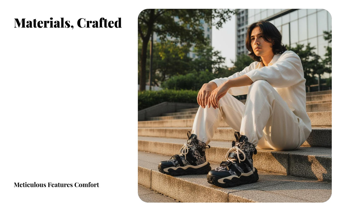 Vintage design High Top Shoes, Chunky Sole, Women's Retro Short Boots, 2025 Autumn Winter, Plush Lined, distinctive Design