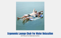 Double Backrest Swimming Ring, Inflatable Foldable Pool Float, Water Lounge Chair for Pool and Beach