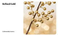 Artificial Golden Holly Berry, Christmas Fruit, Ginkgo Leaves, Eucalyptus, Festive Container, New Year Floral Arrangement