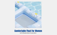 Inflatable Pool Float Bed, Thick Water Lounger, Mesh Mattress, Pool Chair for Women, Summer Use