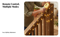 light-emitting diode Solar Powered, Low power, Outdoor Christmas Decoration, Remote Control, Fairy Lights