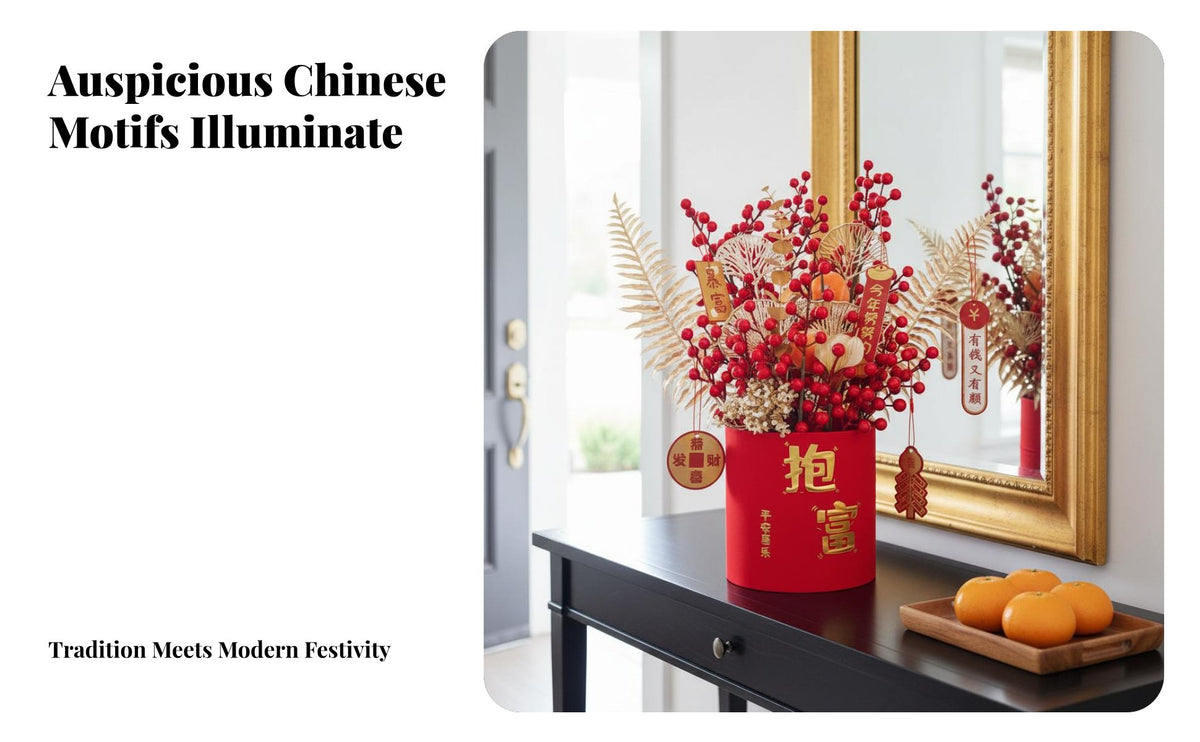 Red Berry Artificial Fortune Fruit Flower, Festive Faux Flower, New Year Table Decor, Fortunate Container Arrangement