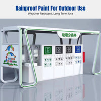 Outdoor Garbage Sorting Pavilion, Rainproof Painted Station, Smart Four-Category Bin