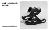 Men's Thick Sole Sandals, Foam, Summer, Anti-Slip, Outdoor Beach