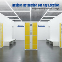 Supermarket Storage Locker, Barcode Access, Electronic Cabinet, Face Recognition, Mall, Steel, Customizable