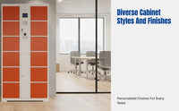 Supermarket Storage Locker, Barcode Access, Electronic Cabinet, Face Recognition, Mall, Steel, Customizable
