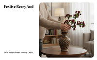 Artificial Red Berry, Lucky Fruit Container Accessory, Wedding Holiday Decor