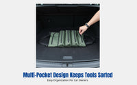 Car Tool Bag, Oxford Canvas Organizer, Portable Automotive Repair Storage, Multi-Compartment